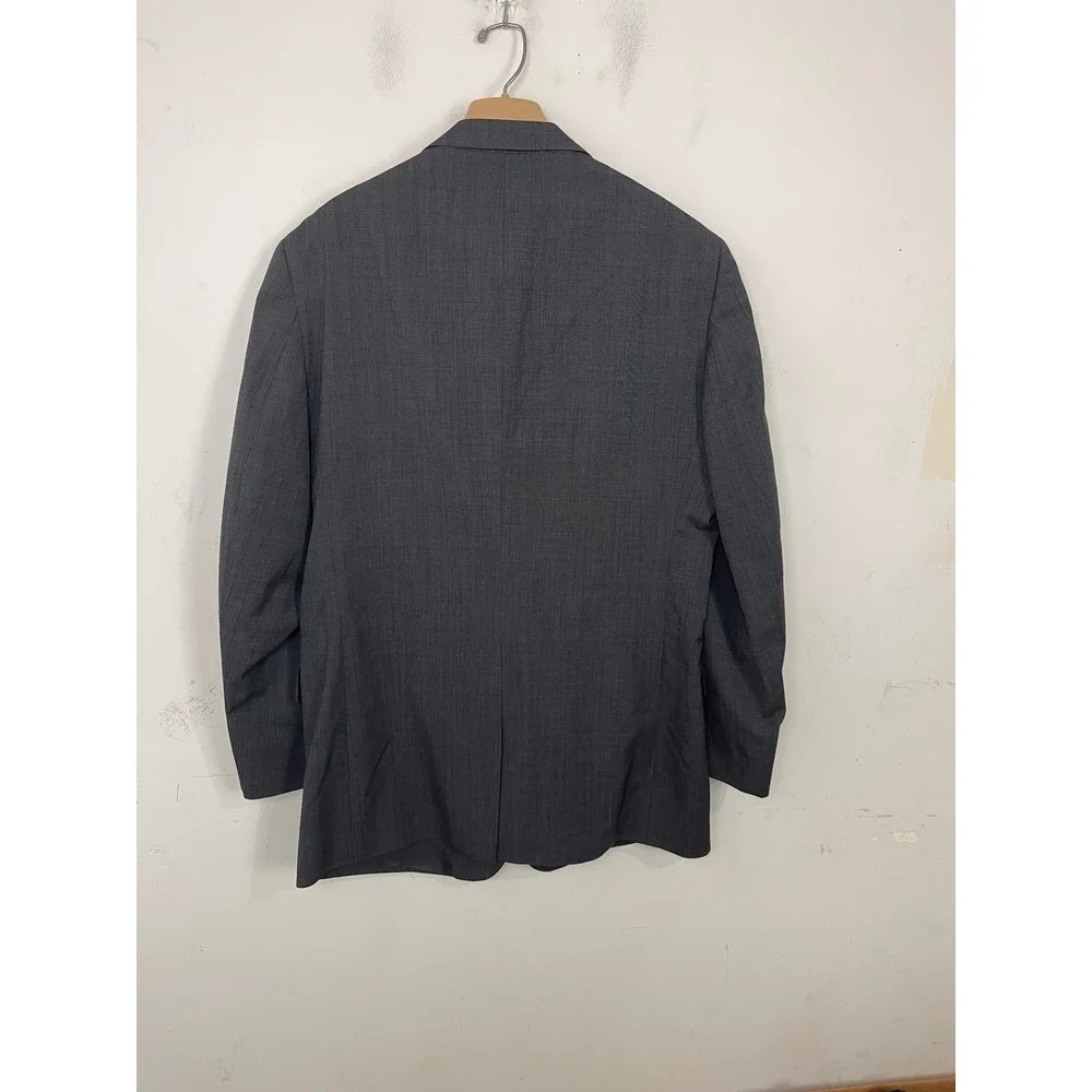 Jos.‎ A. Bank Classic Mens 44L Charcoal Gray 100% Wool Pleated 2 Piece Suit